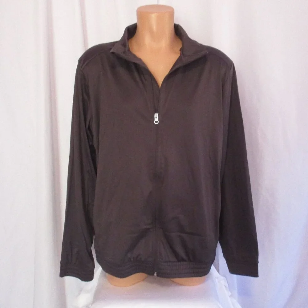 Tek Gear Grey Warm Up Polyester Jacket XL